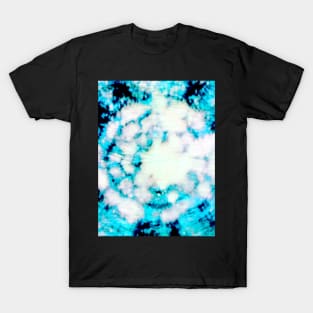 Neon blue bright swirl tie dye T-Shirt